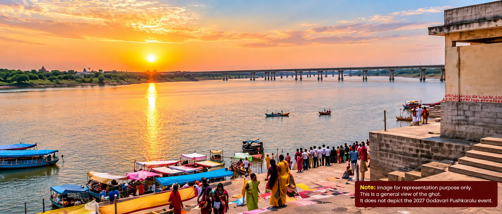The peaceful ghat at Basar next to the Gnana Saraswati Temple