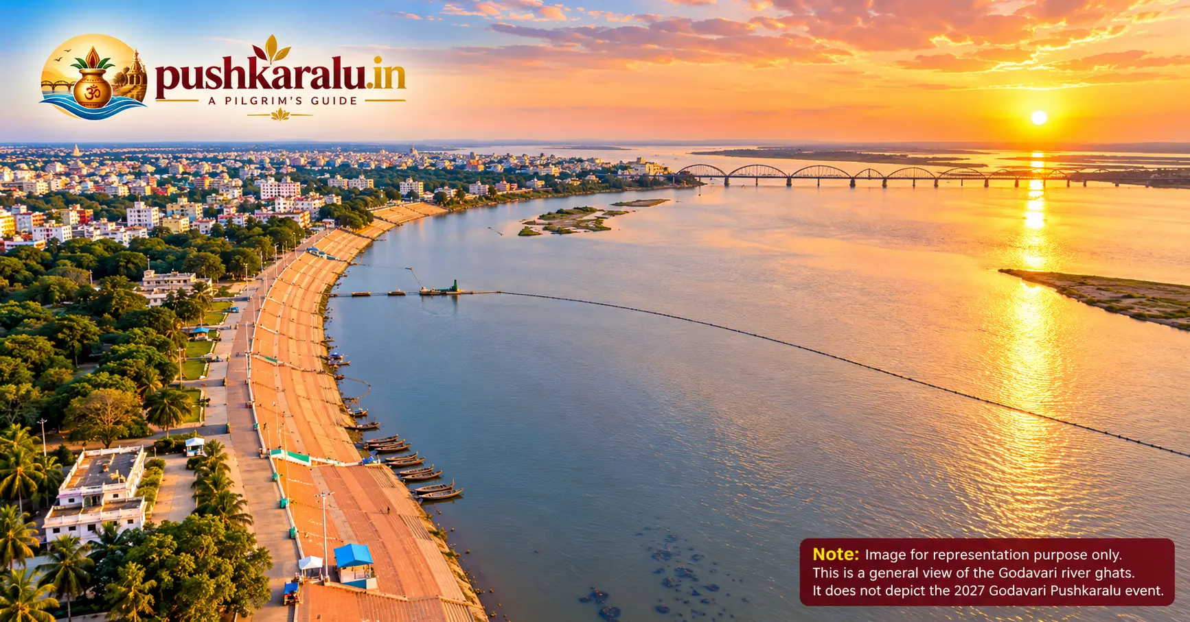 Pilgrims at Kotilingala Ghat in Rajahmundry during Pushkaralu